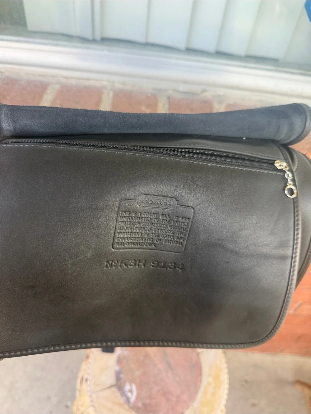 🖤Vintage Authentic Coach Black hobo hippie Bag with palladium hardware K3H-913
